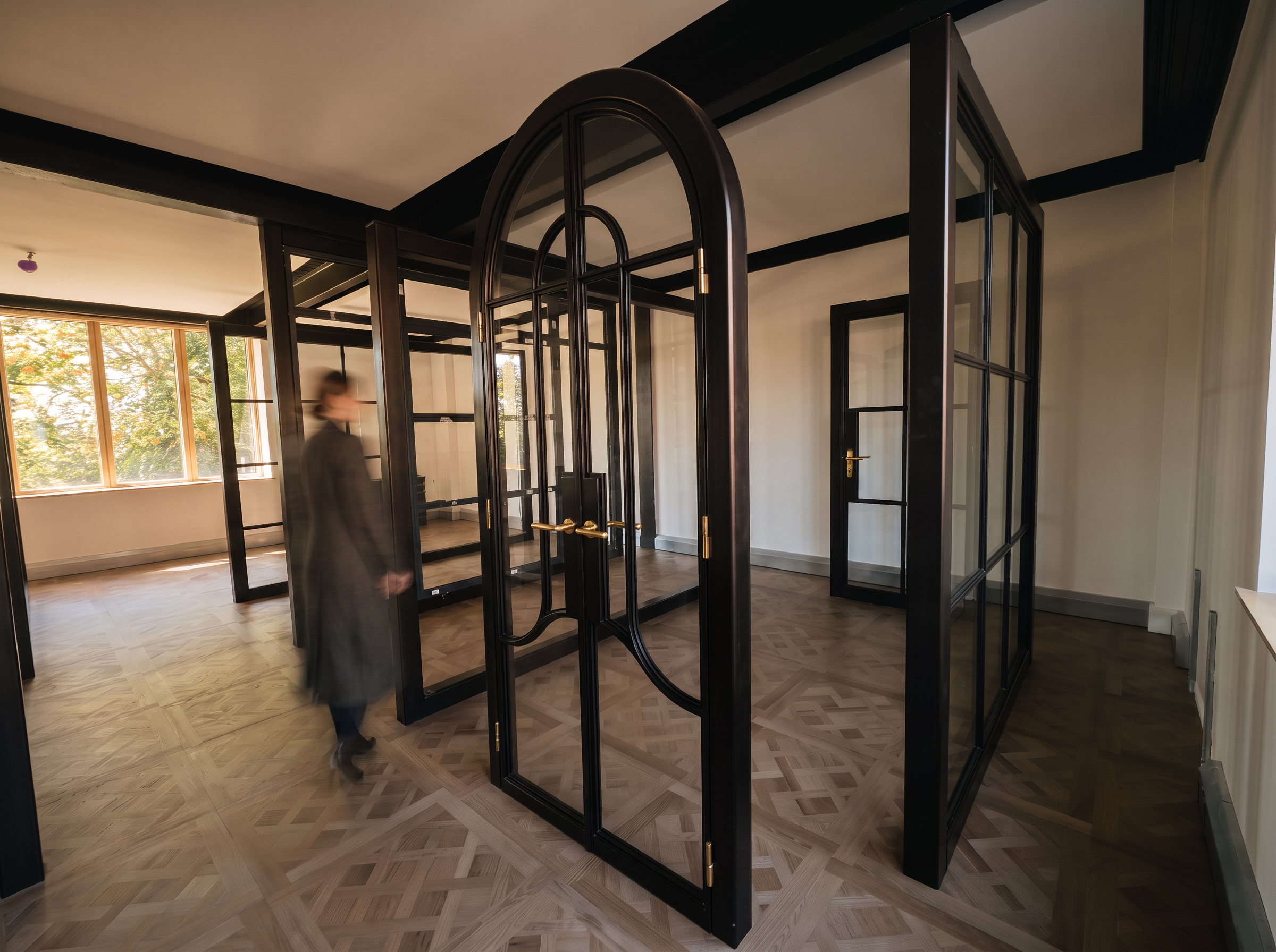 Steel-framed doors and casements in daylight